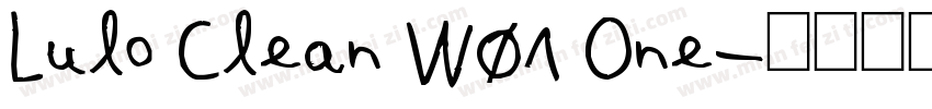 Lulo Clean W01 One字体转换